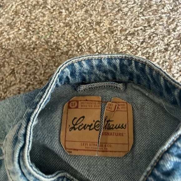 Vintage Levi Strauss Signature Blue Denim Vest Women's Size Medium Button Up - Picture 6 of 6
